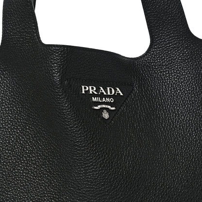 Prada Vitello Daino Soft Large Dynamique Tote Black 7 of 9