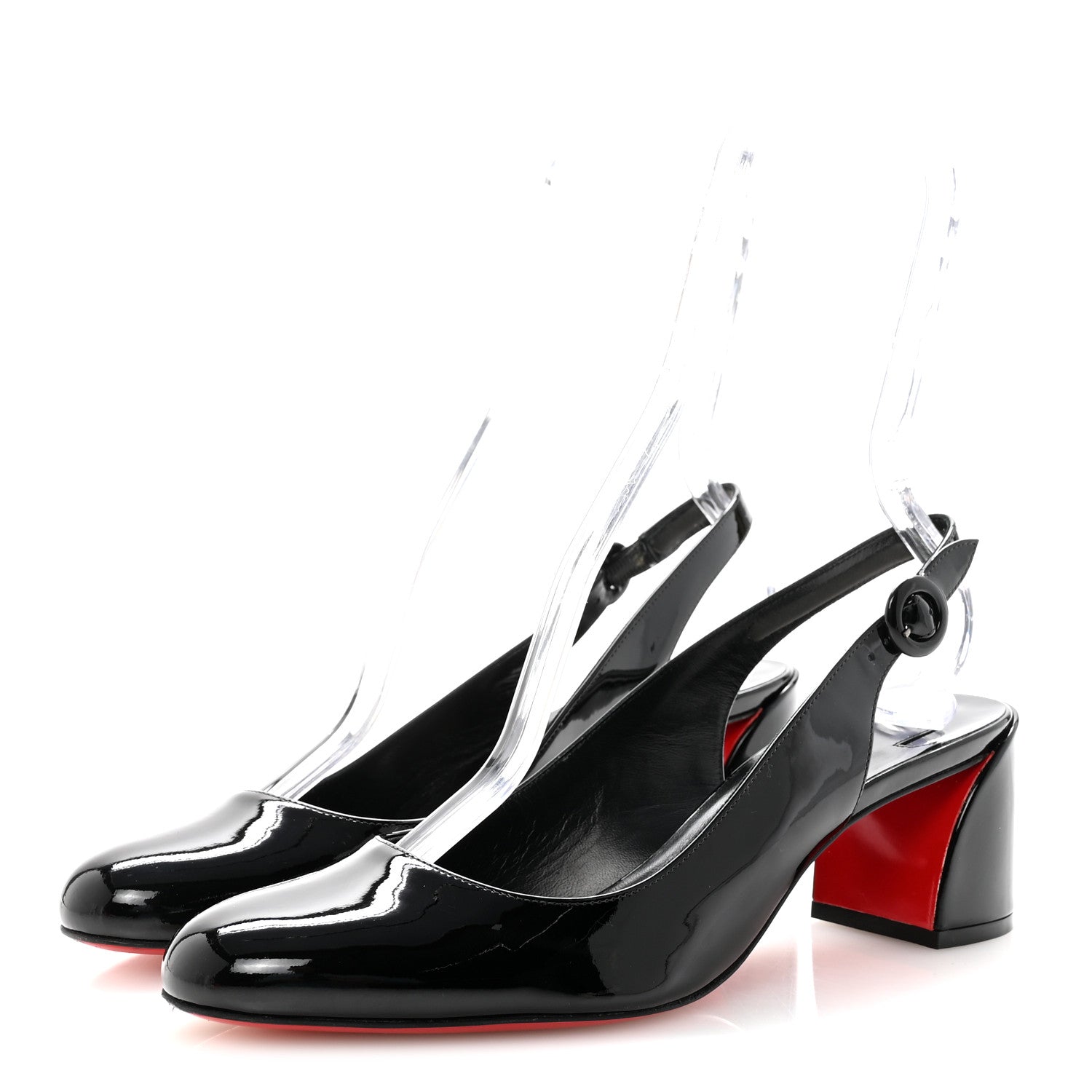 Christian Louboutin Patent So Jane Sling 55 Pump 38.5 Black 4 of 9