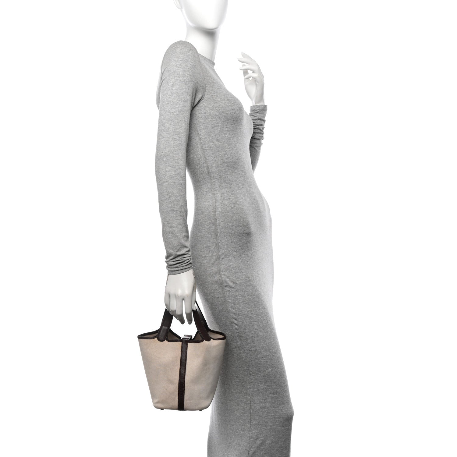 Hermes Toile Swift Picotin 18 PM Chocolate 2 of 11