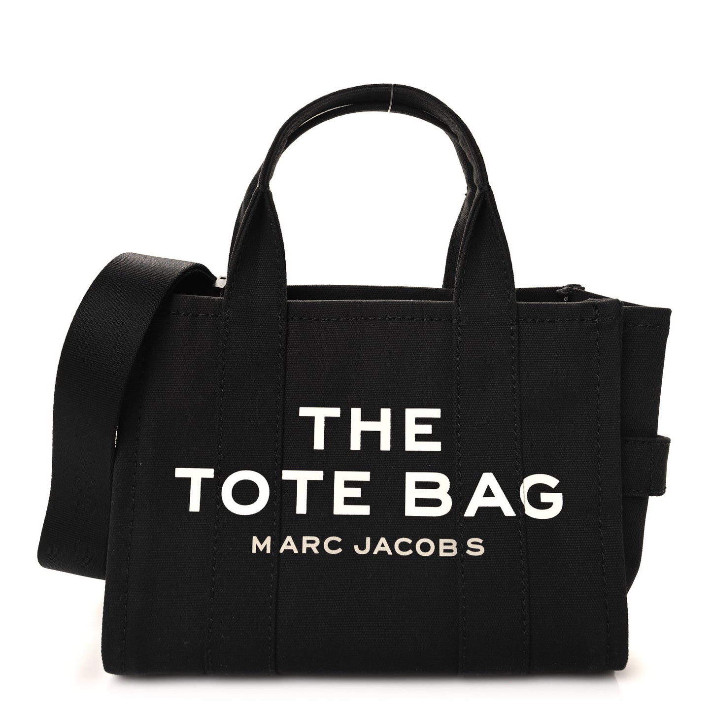 Cotton Canvas Small The Traveler Tote Bag Black