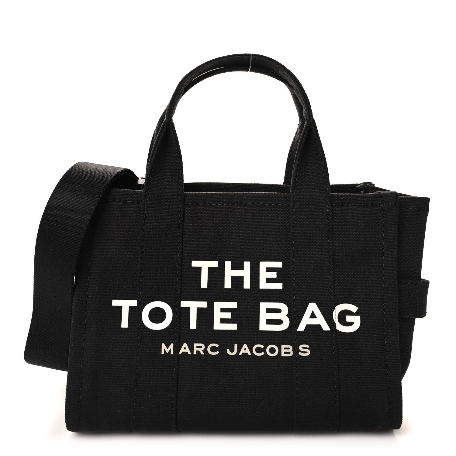 Marc Jacobs Cotton Canvas Small The Traveler Tote Bag Black 1 of 9