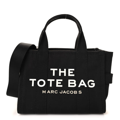 Marc Jacobs Cotton Canvas Small The Traveler Tote Bag Black 1 of 9