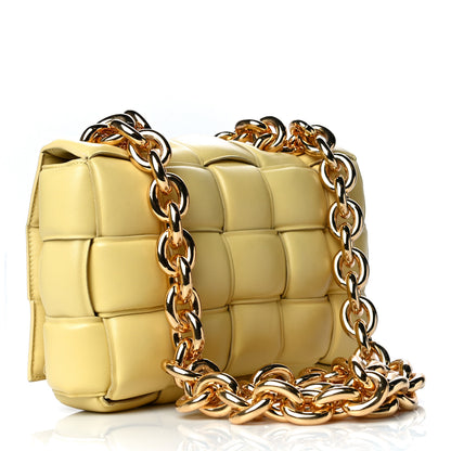 Bottega Veneta Lambskin Maxi Intreccio Padded Chain Cassette Crossbody Bag Butter 2 of 11