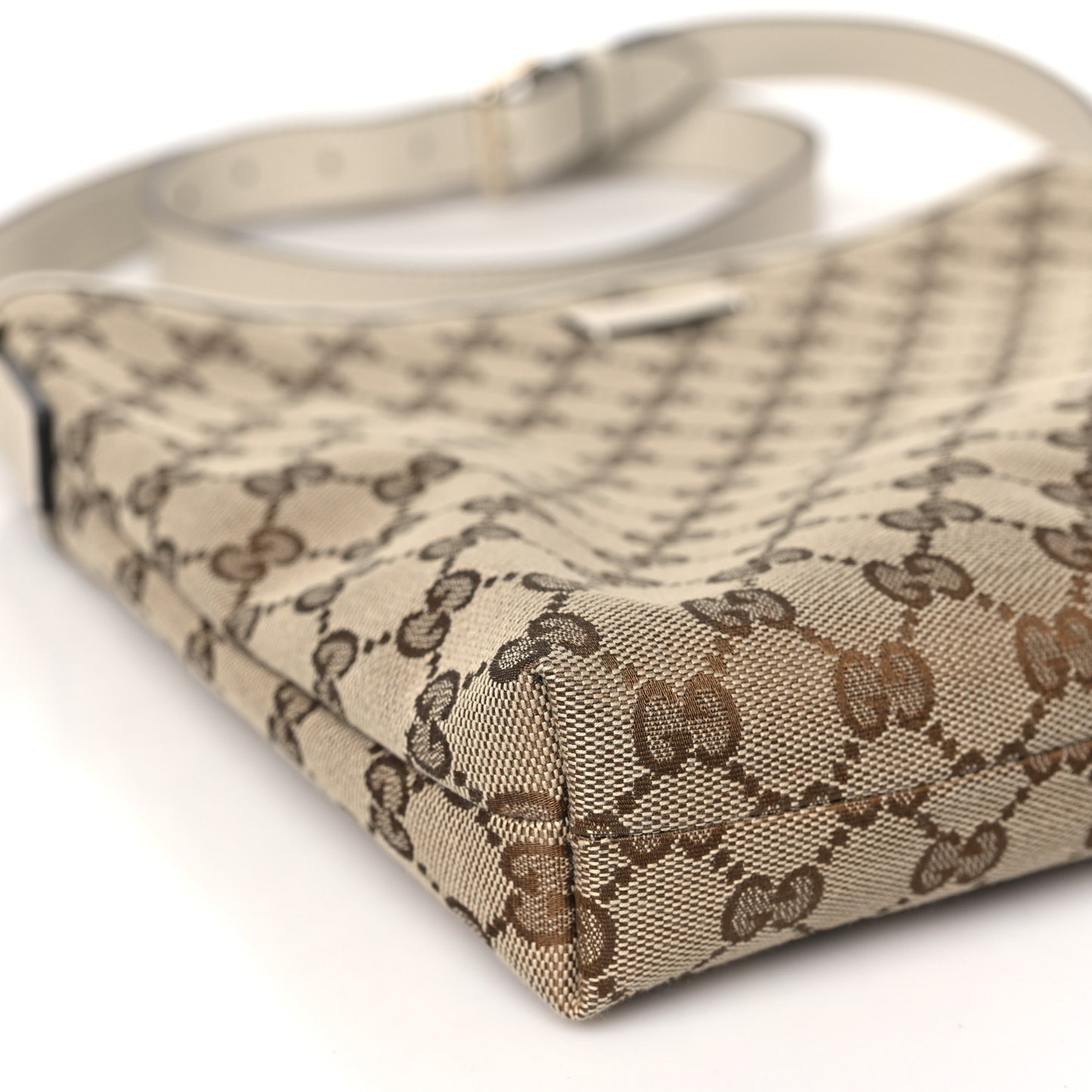 Monogram Medium Flat Messenger Bag Off White