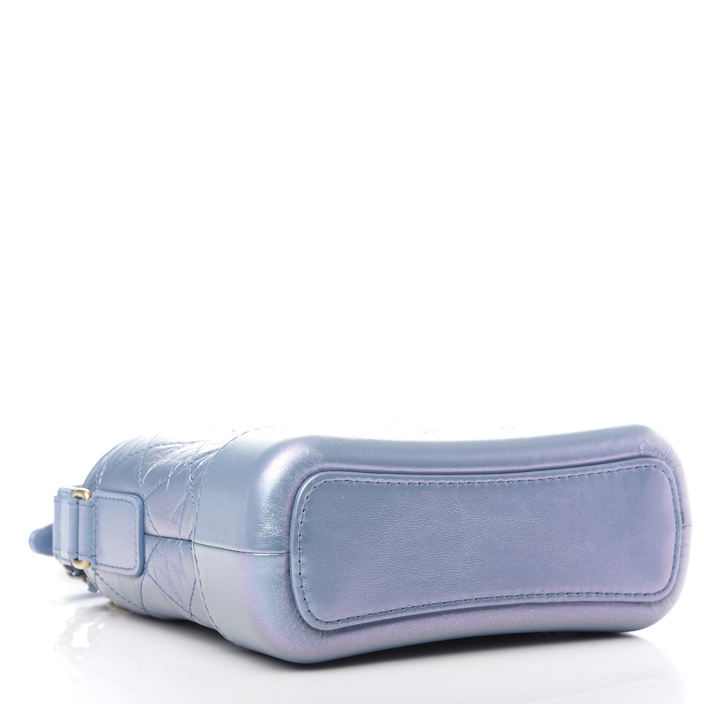 Iridescent Lambskin Calfskin Quilted Small Gabrielle Hobo Blue