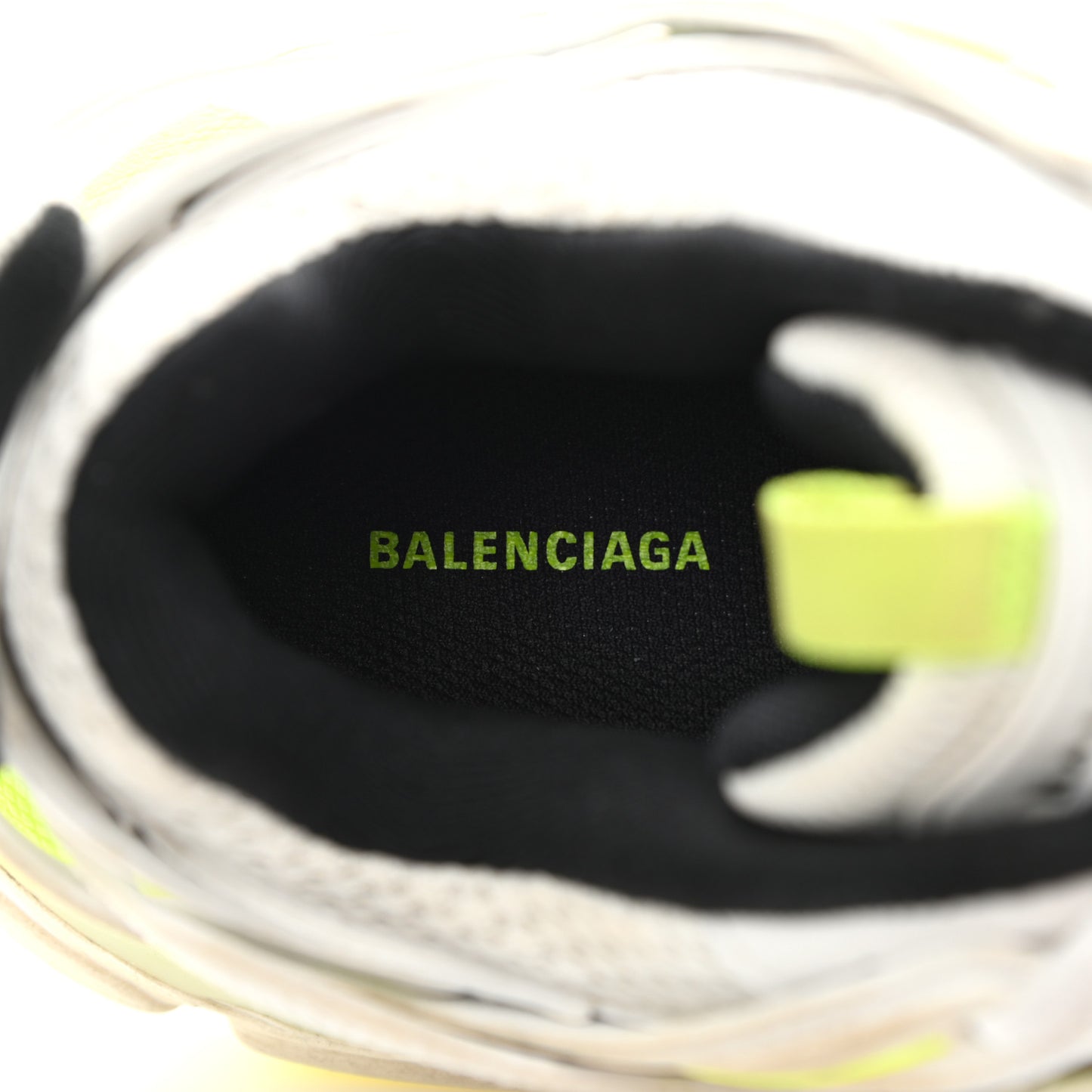 Mesh Nylon Worn Out Effect Womens Track Sneakers 39 White Fluo Yellow