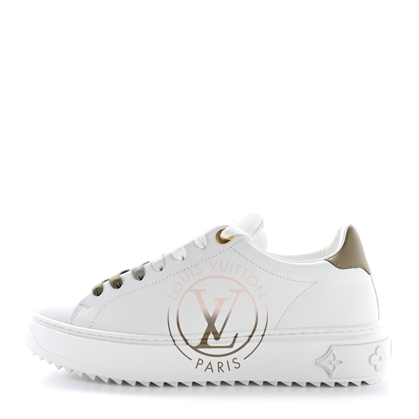 Monogram Time Out Sneakers 38 White Green