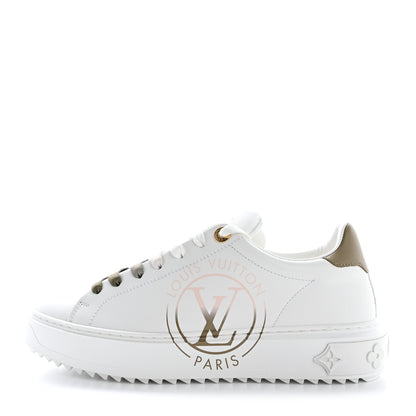 Louis Vuitton Monogram Time Out Sneakers 38 White Green 1 of 11