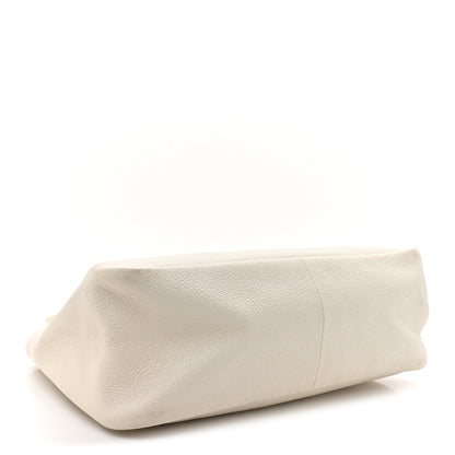 Prada Vitello Daino Soft Medium Zippered Top Handle Bag White 4 of 14