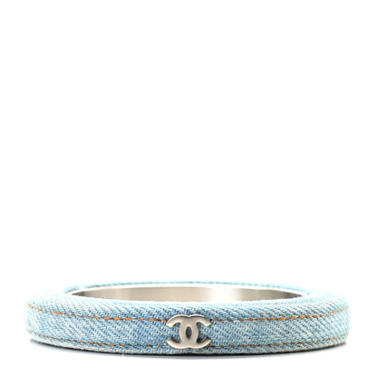 Chanel Denim CC Narrow Bangle M Blue 1 of 3