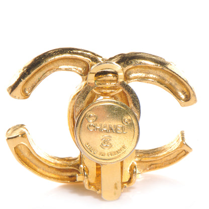 Chanel CC Clip On Earrings Gold 4 of 5