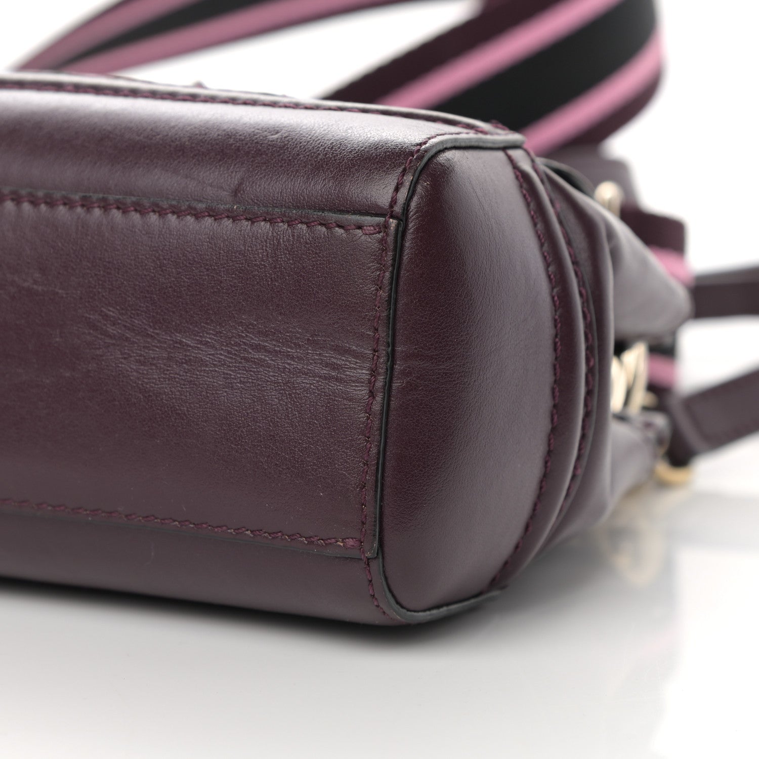 Versace Calfskin Small Palazzo Empire Bag Burgundy 9 of 18