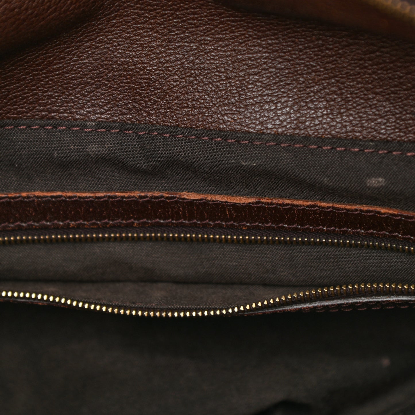 Vitello Bottalato FF Embossed Large Chef Shopper Tote Chocolate