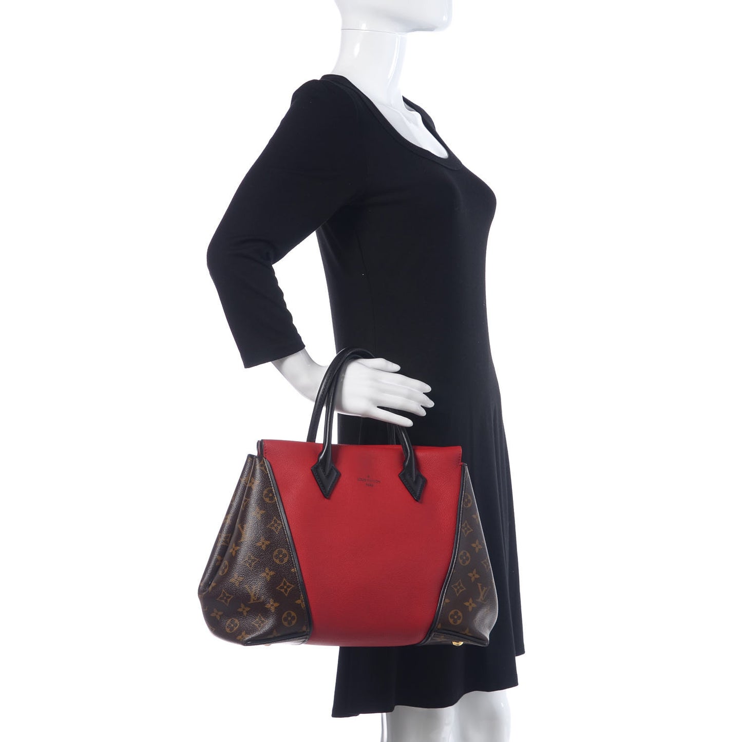 Monogram Cuir Orfevre Tote W PM Cherry