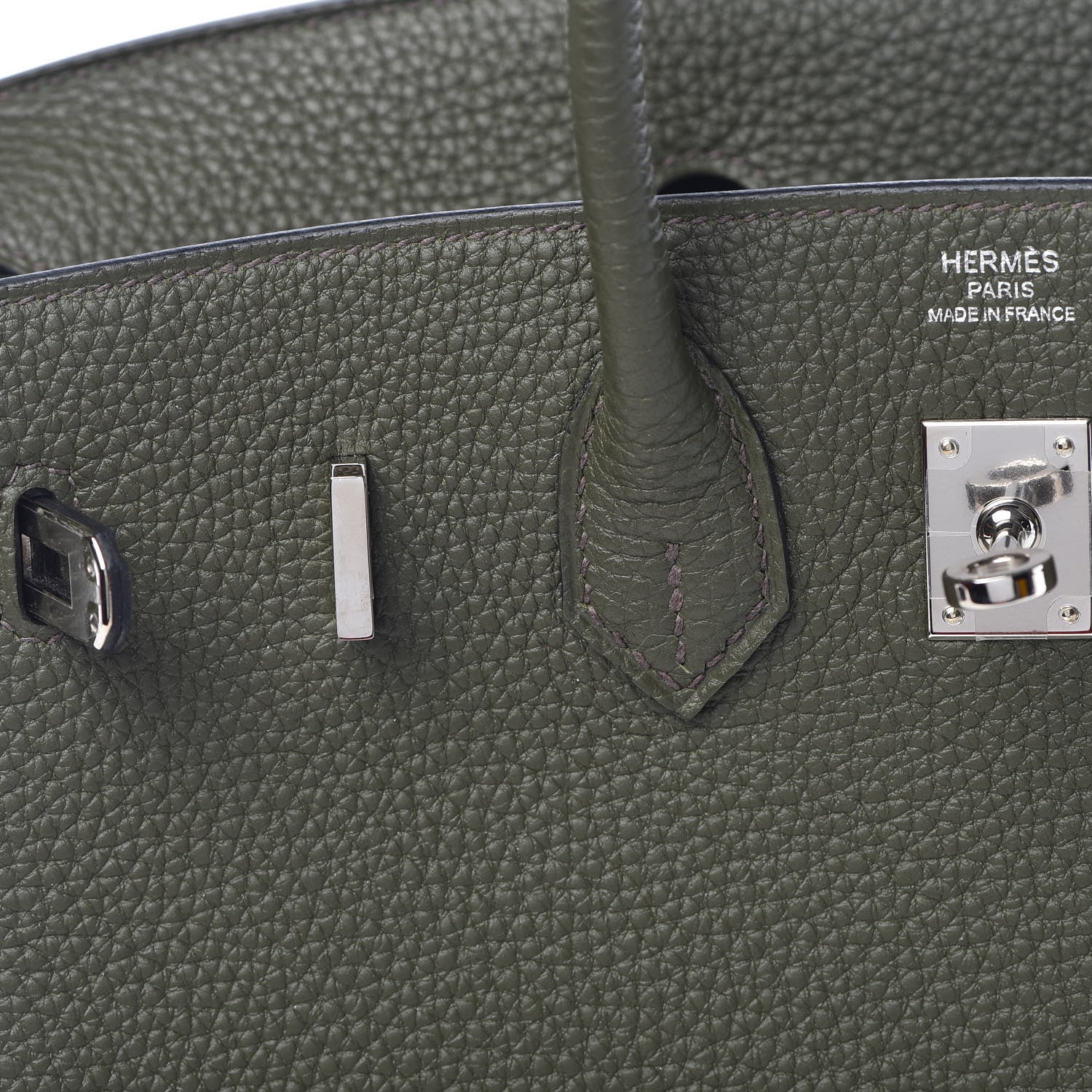 Hermes Togo Birkin 25 Vert Olive 23 of 38