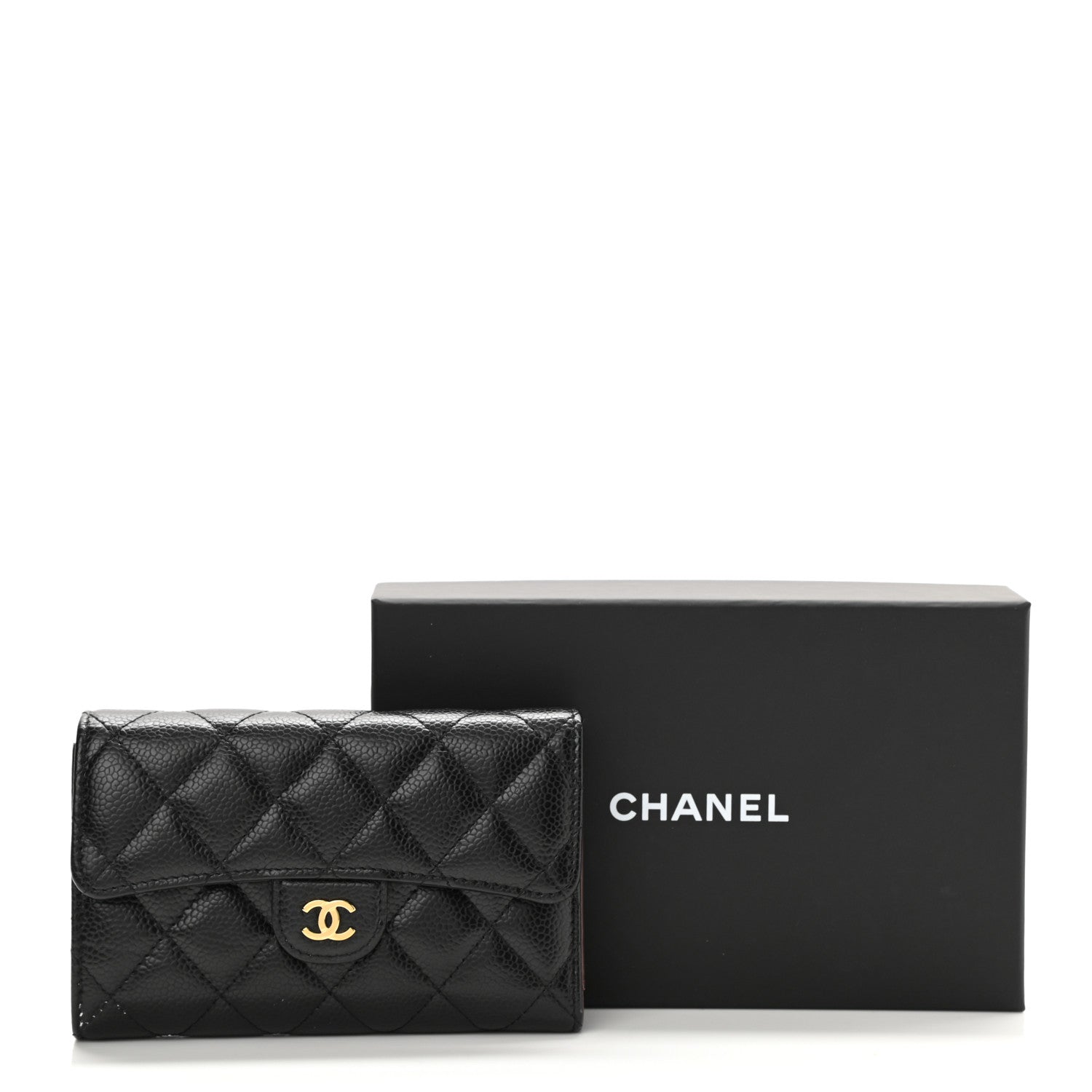 Chanel Caviar Quilted Medium Flap Wallet Black 9 of 9