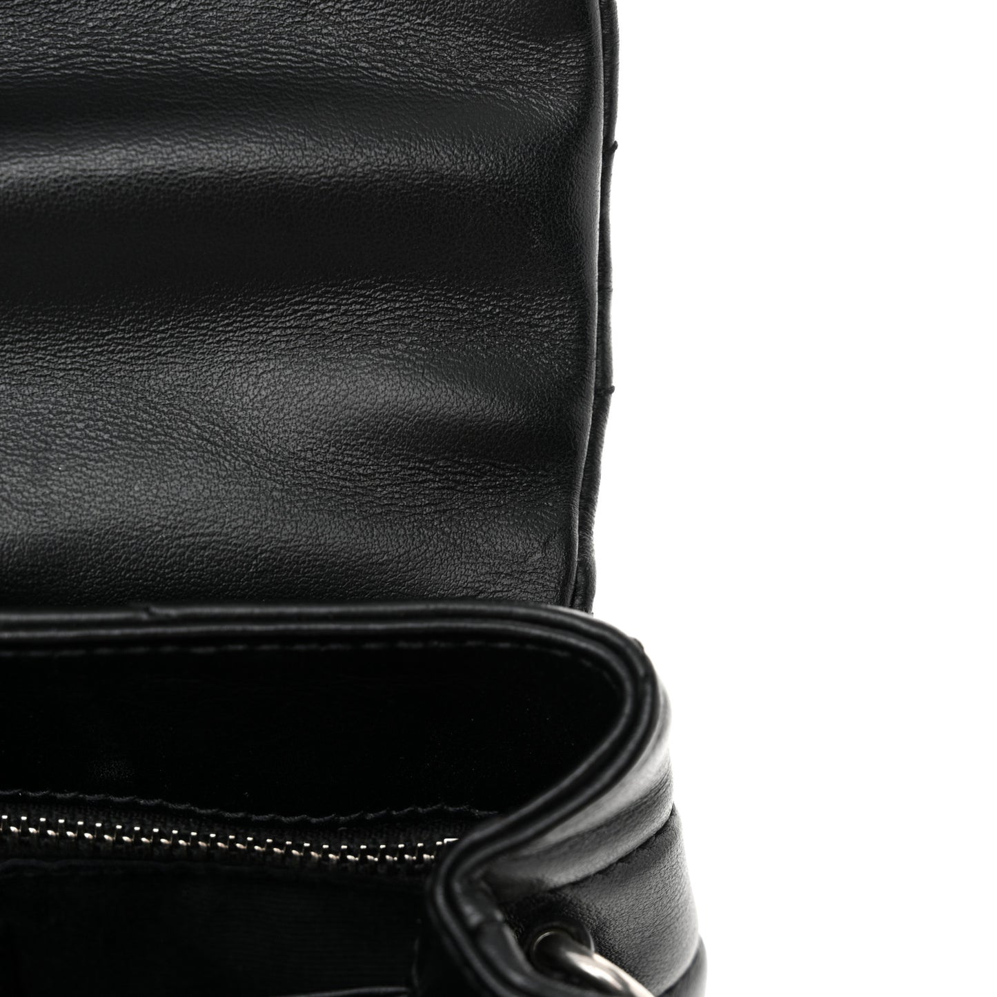 Calfskin Y Quilted Monogram Toy Loulou Crossbody Bag Black