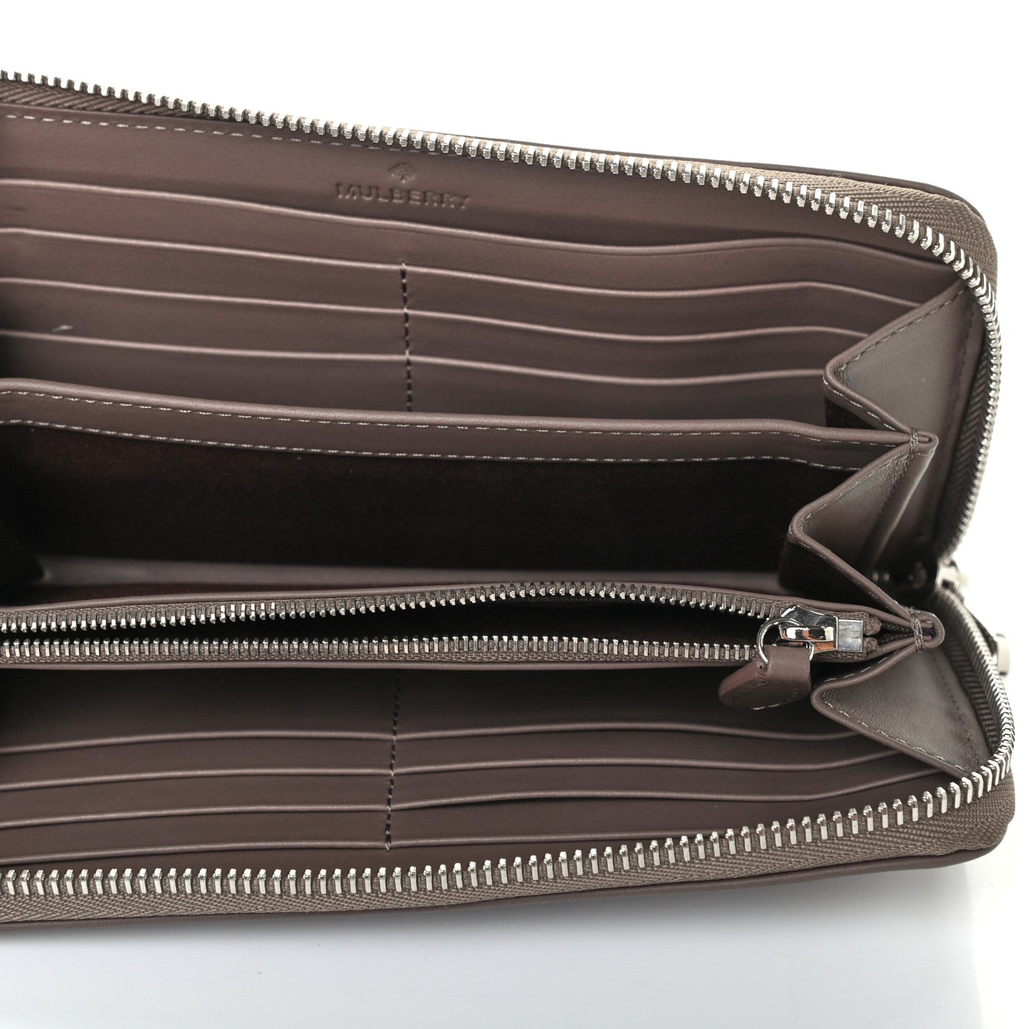 Mulberry Nappa Blossom Zip Around Long Wallet Taupe 4 of 4