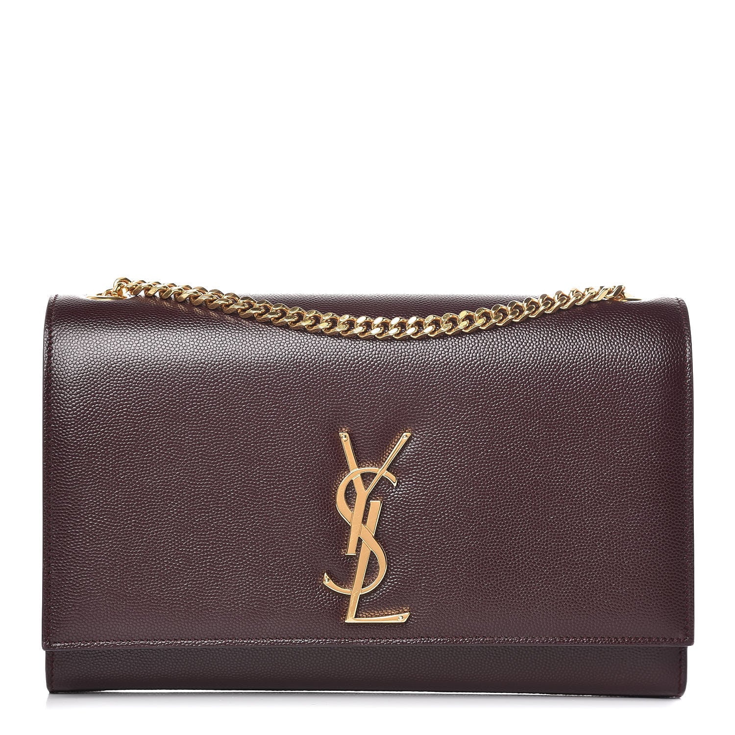 Saint Laurent Grain De Poudre Medium Classic Monogram Kate Satchel Amaranto 1 of 10