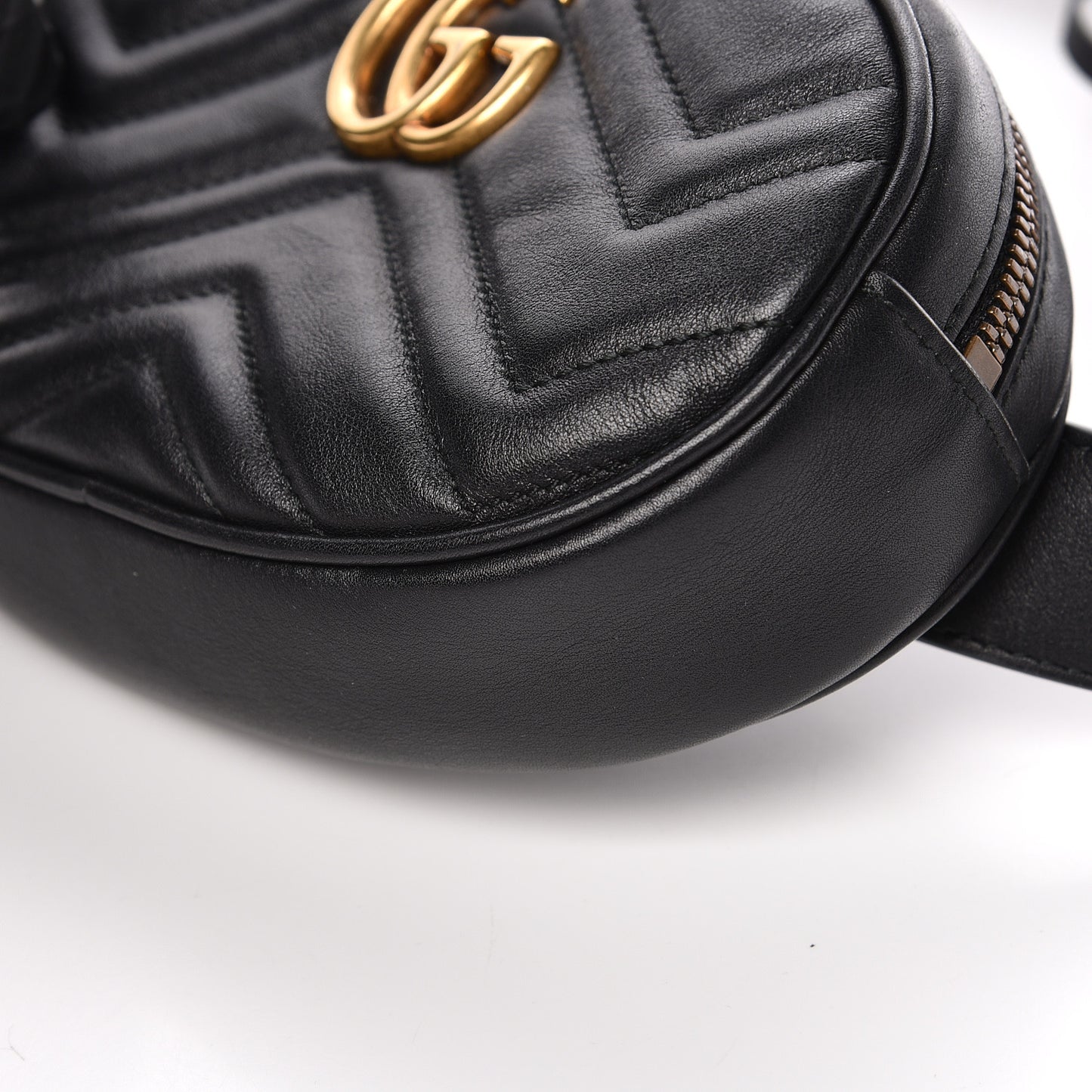 Calfskin Matelasse GG Marmont Belt Bag 75 30 Black