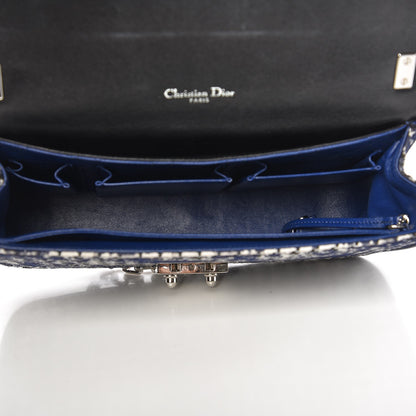 Christian Dior Tweed Medium Miss Dior Flap Black Blue 5 of 14
