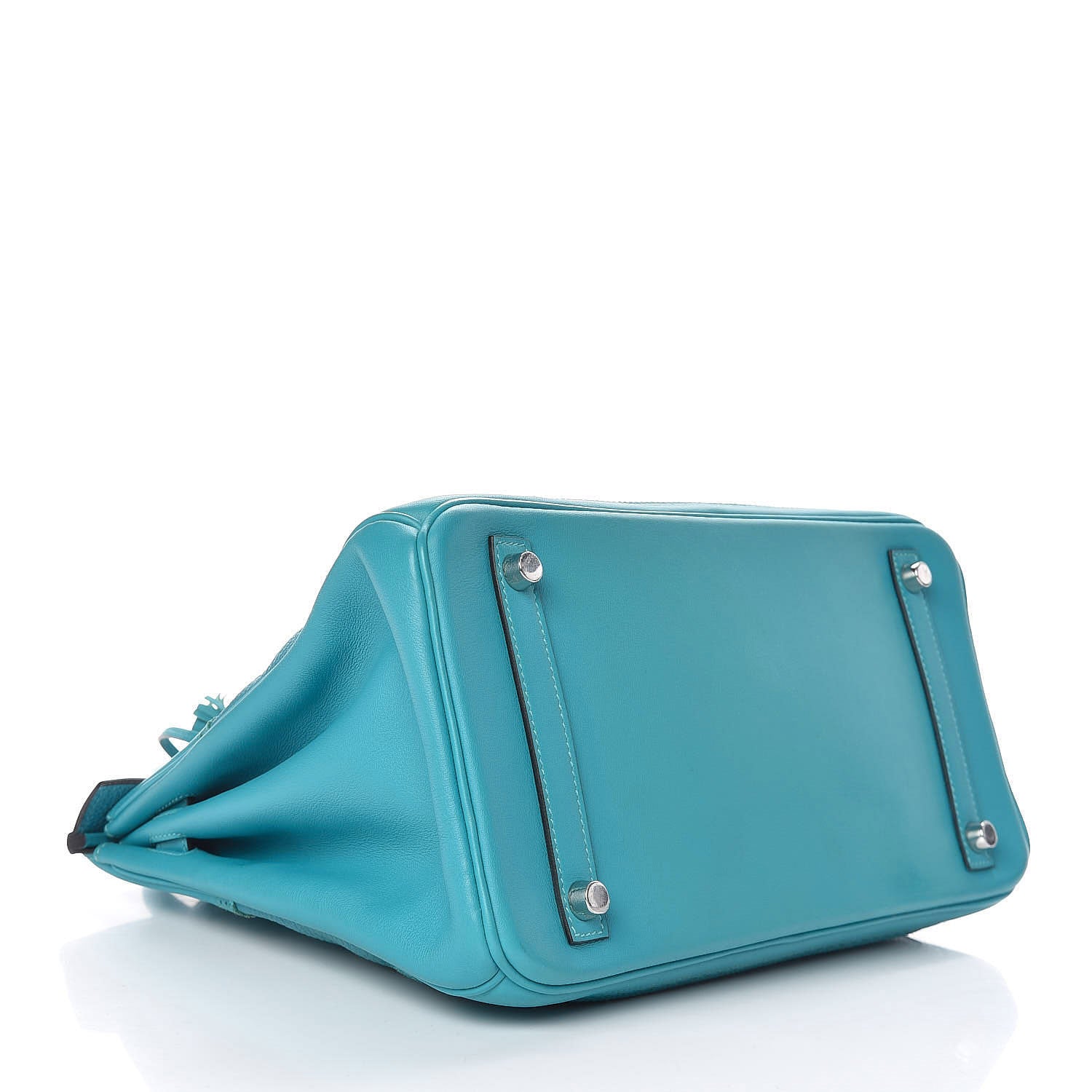 Hermes Togo Swift Ghillies Birkin 30 Turquoise 5 of 29