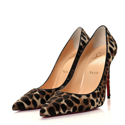 Christian Louboutin Pony Madagascar Kid Kate 100 Pumps 38 Brown Black 3 of 9