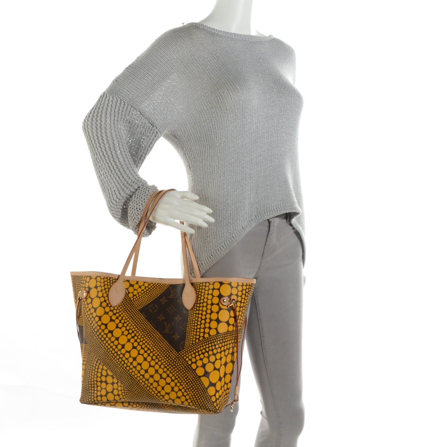 Monogram Kusama Waves Neverfull MM Yellow