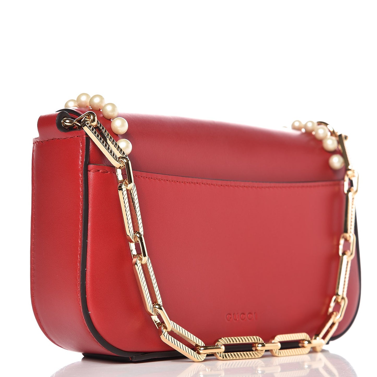 Nappa Embellished Mini Broadway Bag Hibiscus Red