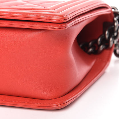 Chanel Calfskin Double Stitch Medium Boy Flap Red 9 of 12