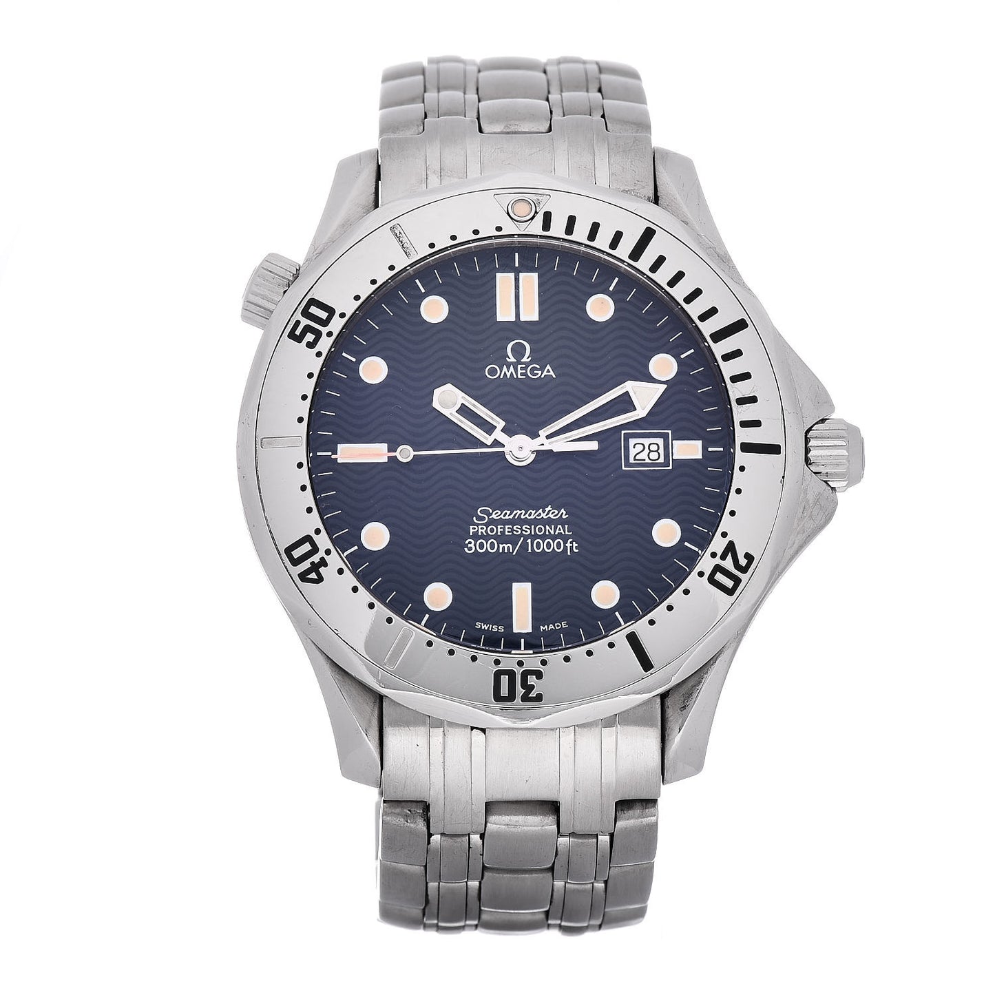 Stainless Steel 41mm Seamaster Professional Quartz Watch Blue 2542.80.00