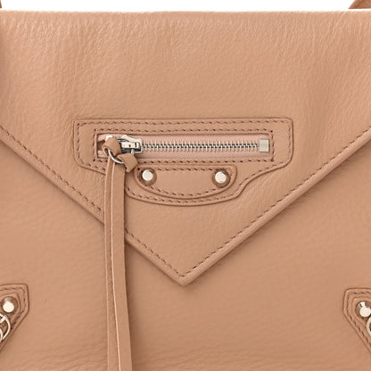 Balenciaga Veau Papier Classic Silver Hardware Triple XS Zip Around Crossbody Rose Des Sables 10 of 14