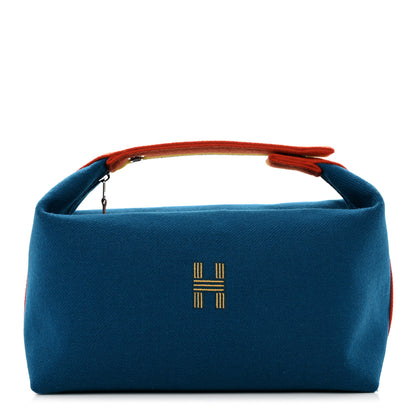 Hermes Wool Rocabar Small Bride-A-Brac Pouch Bleu Paon 1 of 6