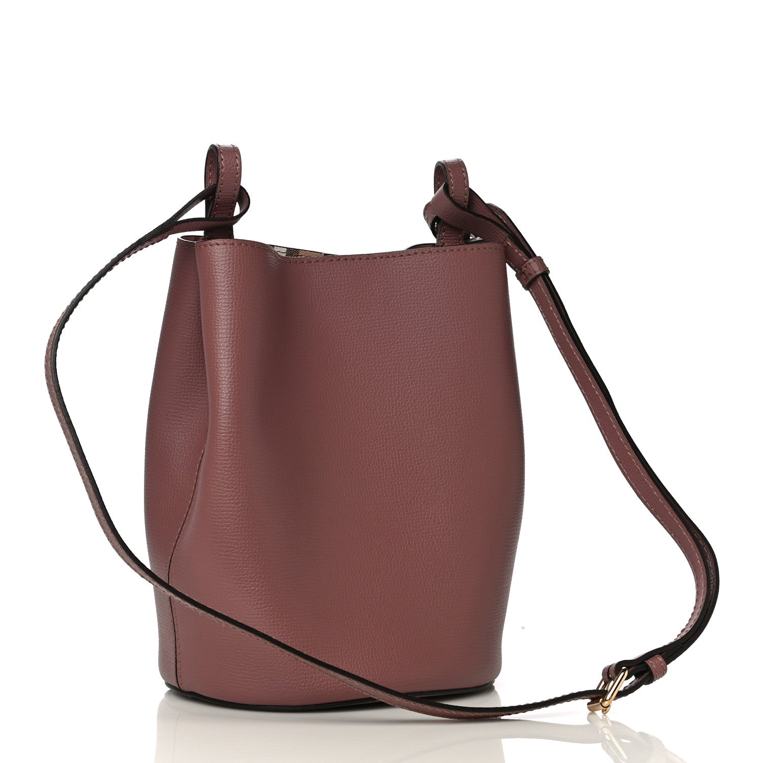 Burberry Calfskin Small Lorne Bucket Crossbody Light Elderberry 2 of 10