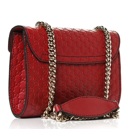 Gucci Soft Microguccissima Mini Emily Chain Shoulder Bag Rosso 3 of 12