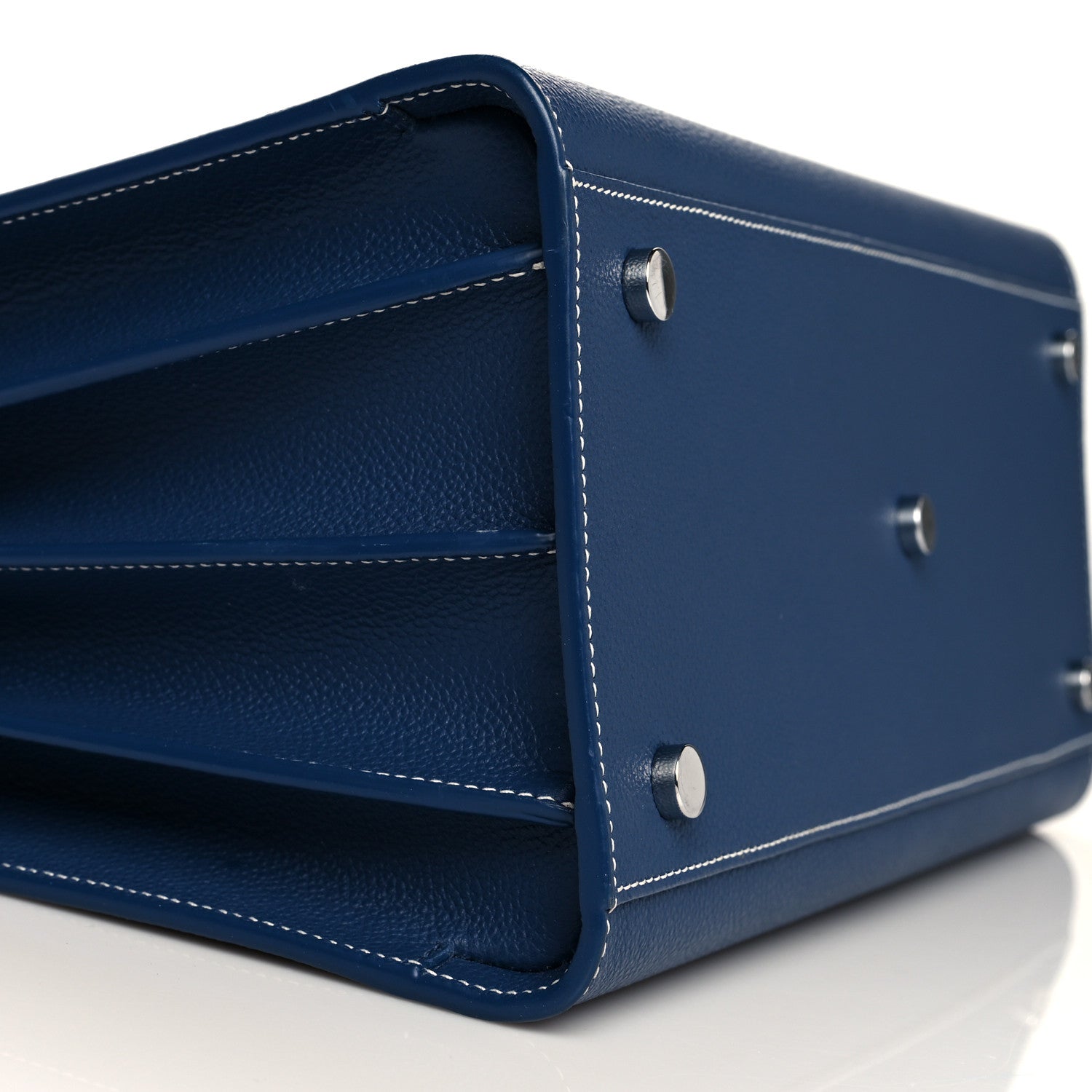 Saint Laurent Grained Calfskin Small Sac De Jour Denim Blue 9 of 15