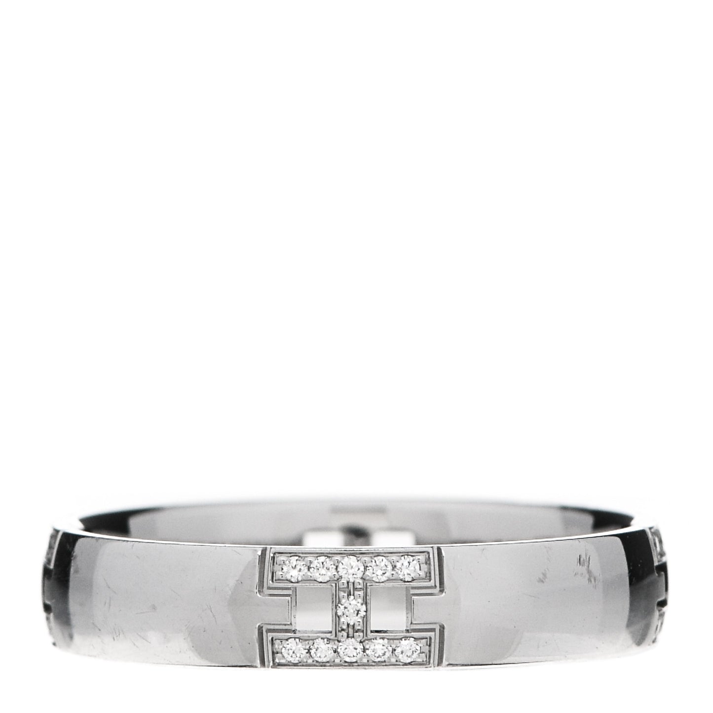 18K White Gold Diamond Ever Herakles Four-Station Wedding Band Ring 51 5.75