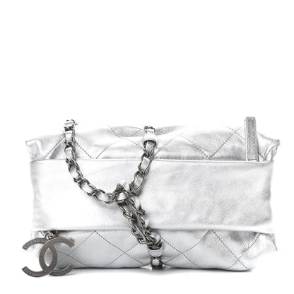 Chanel Metallic Calfskin Quilted Baluchon Silver 1 of 12