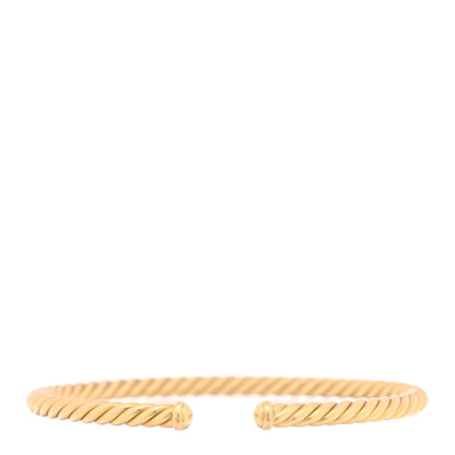 David Yurman 18K Yellow Gold 4mm Cablespira Bracelet 1 of 3
