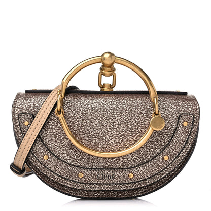 Chloe Metallic Calfskin Small Nile Bracelet Minaudiere Bag Gold 1 of 8