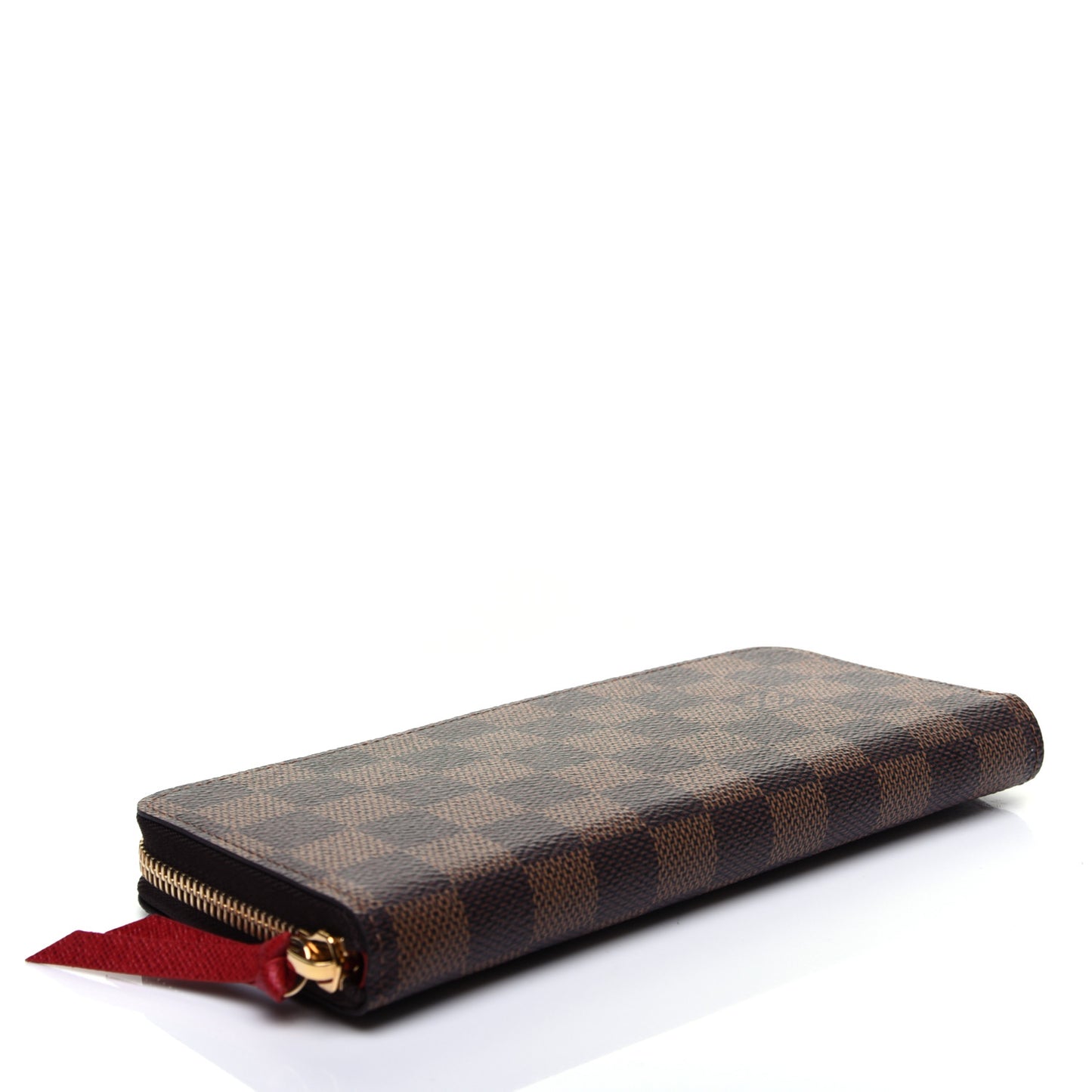 Damier Ebene Clemence Wallet Cherry