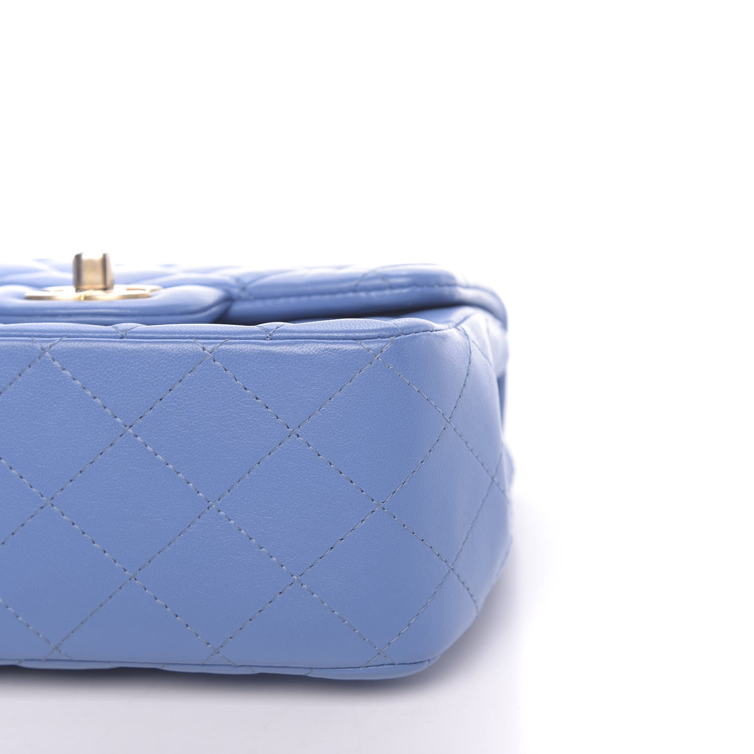 Chanel Lambskin Quilted Mini Square Flap Blue 9 of 11