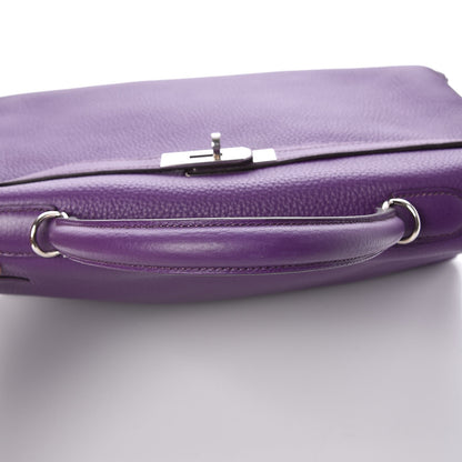 Hermes Taurillon Clemence Kelly Retourne 35 Ultraviolet 30 of 34