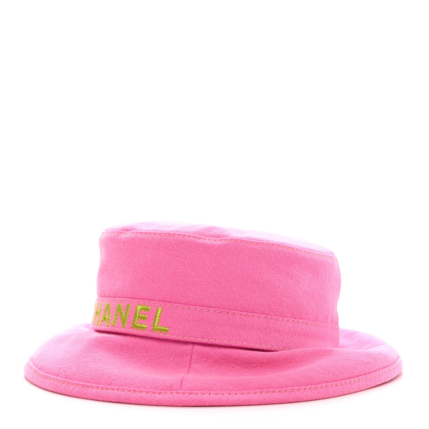 Denim Logo Bucket Hat L Pink Yellow