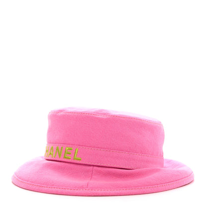 Chanel Denim Logo Bucket Hat L Pink Yellow 1 of 8