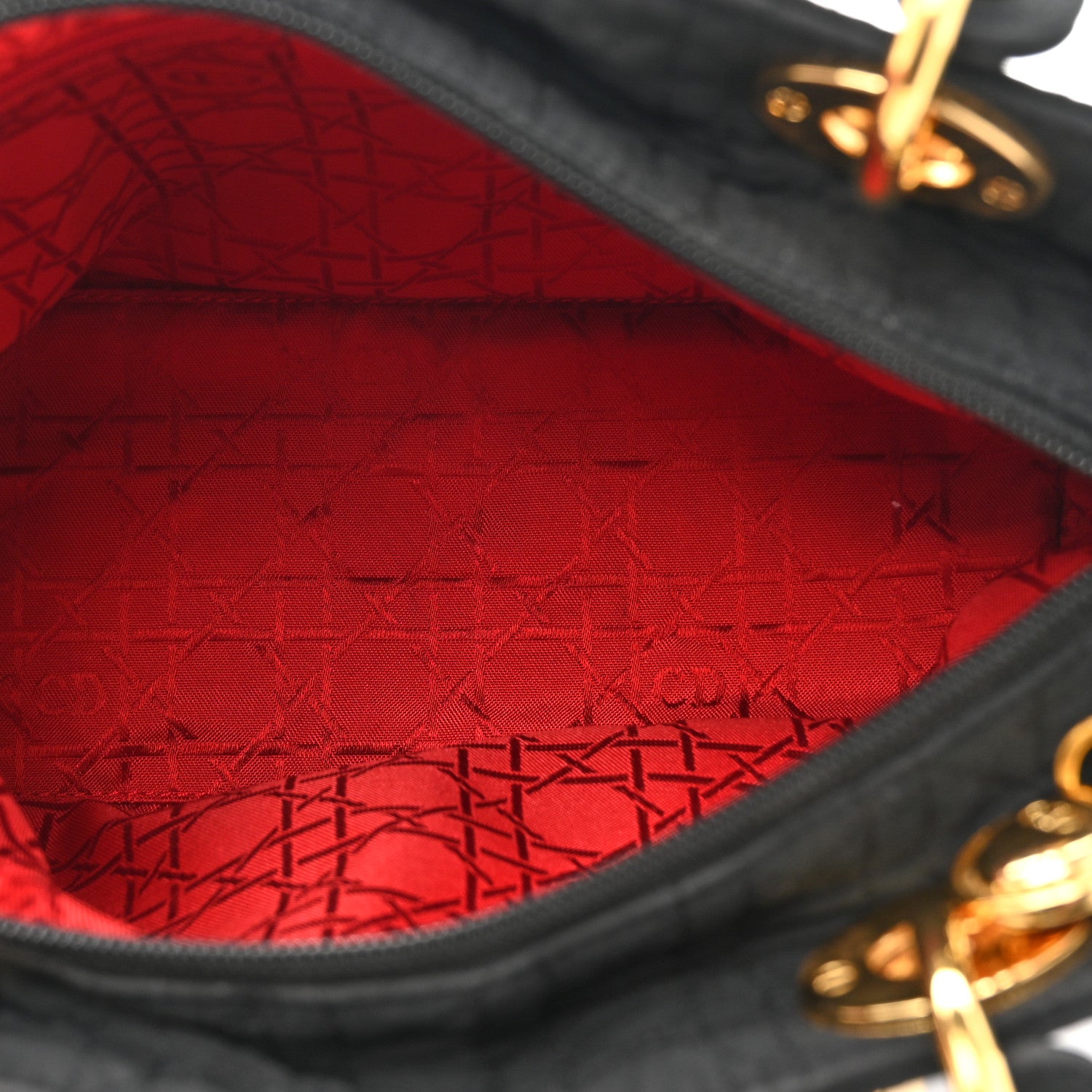 Christian Dior Nylon Cannage Medium Lady Dior Black 4 of 13