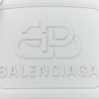 Balenciaga Recycled Plastic Calfskin Embossed Mini Lunch Box Case with Strap White 8 of 10