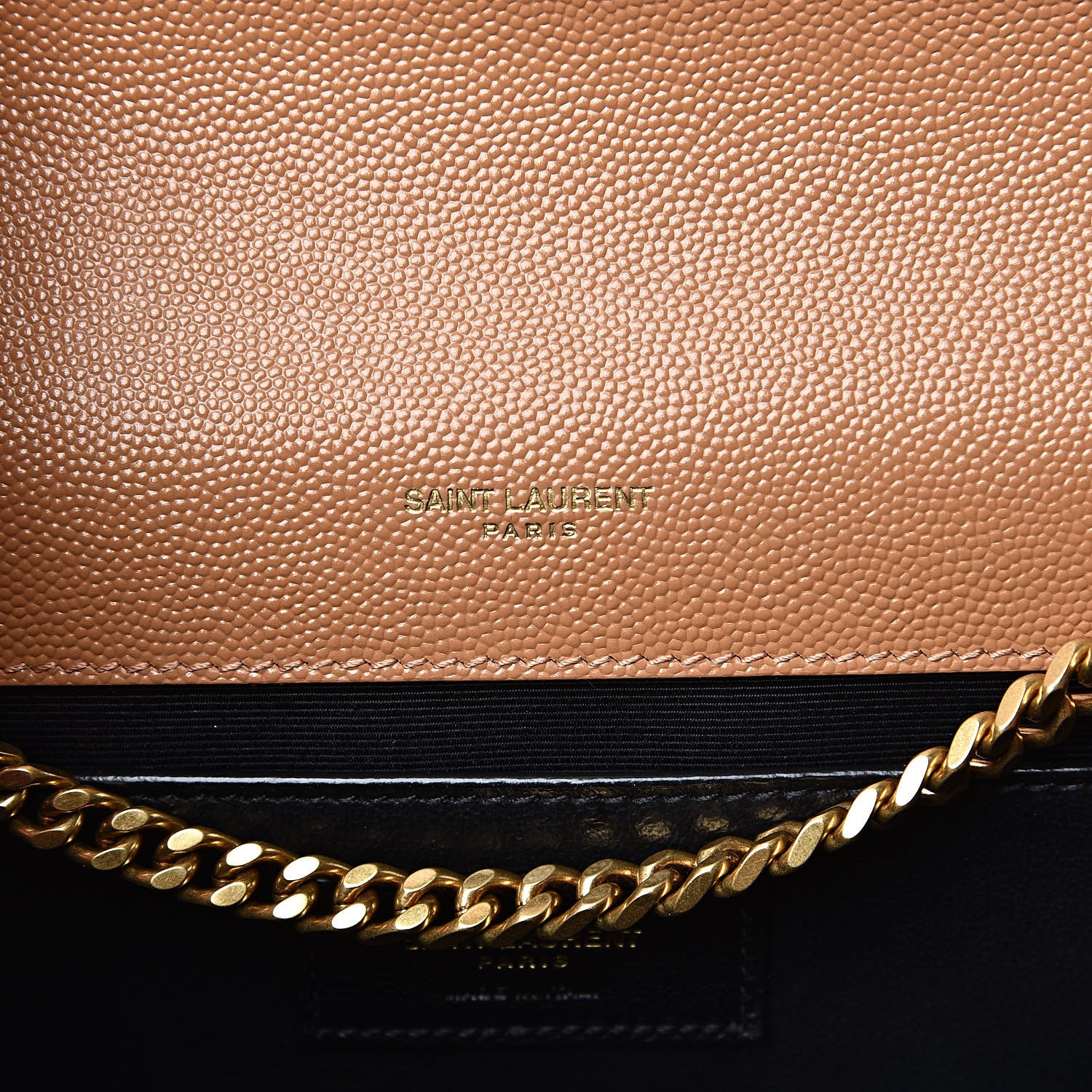 Saint Laurent Grain De Poudre Medium Monogram Kate Satchel Dark Beige 7 of 12