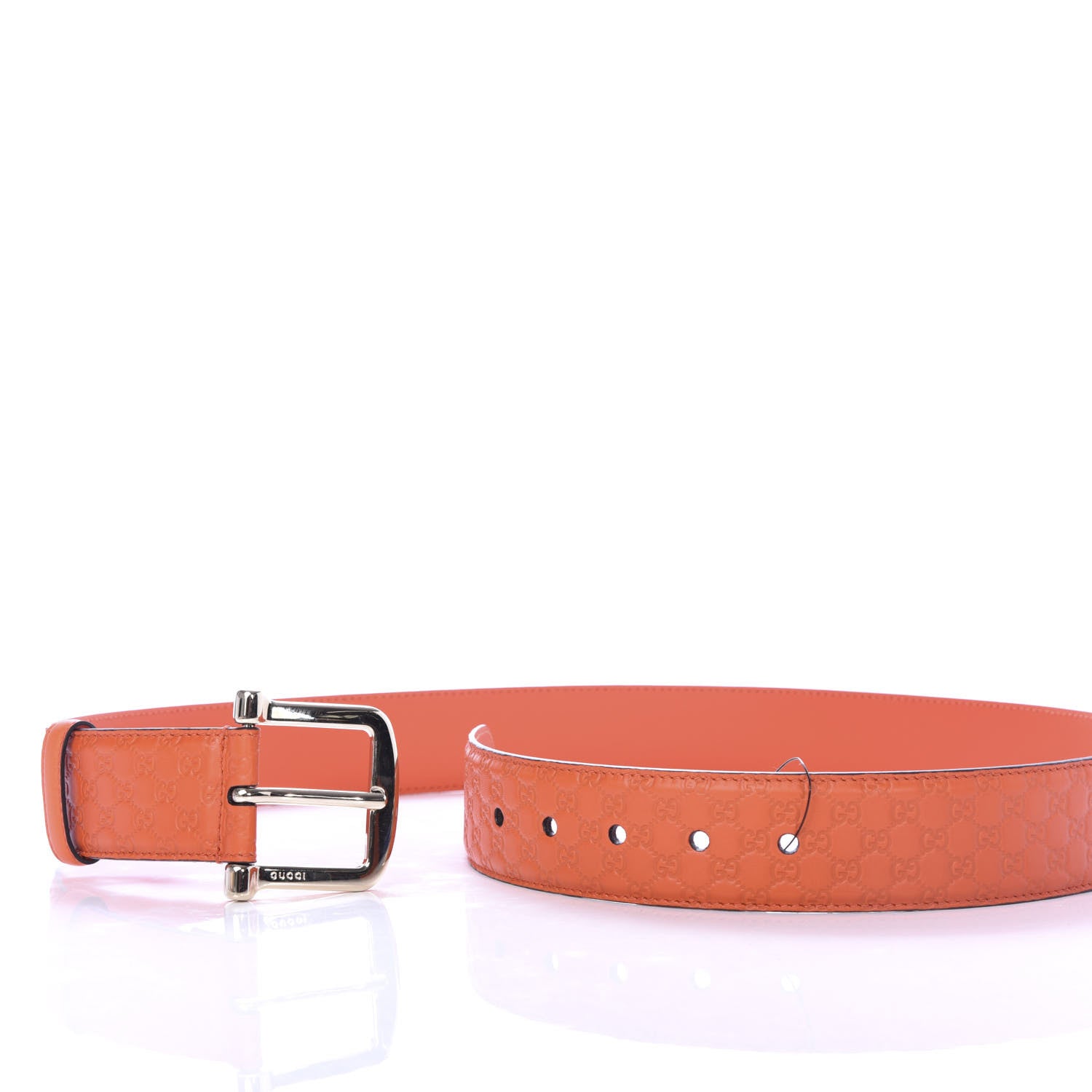 Gucci Soft Microguccissima 40mm Belt 90 36 Sun Orange 4 of 4