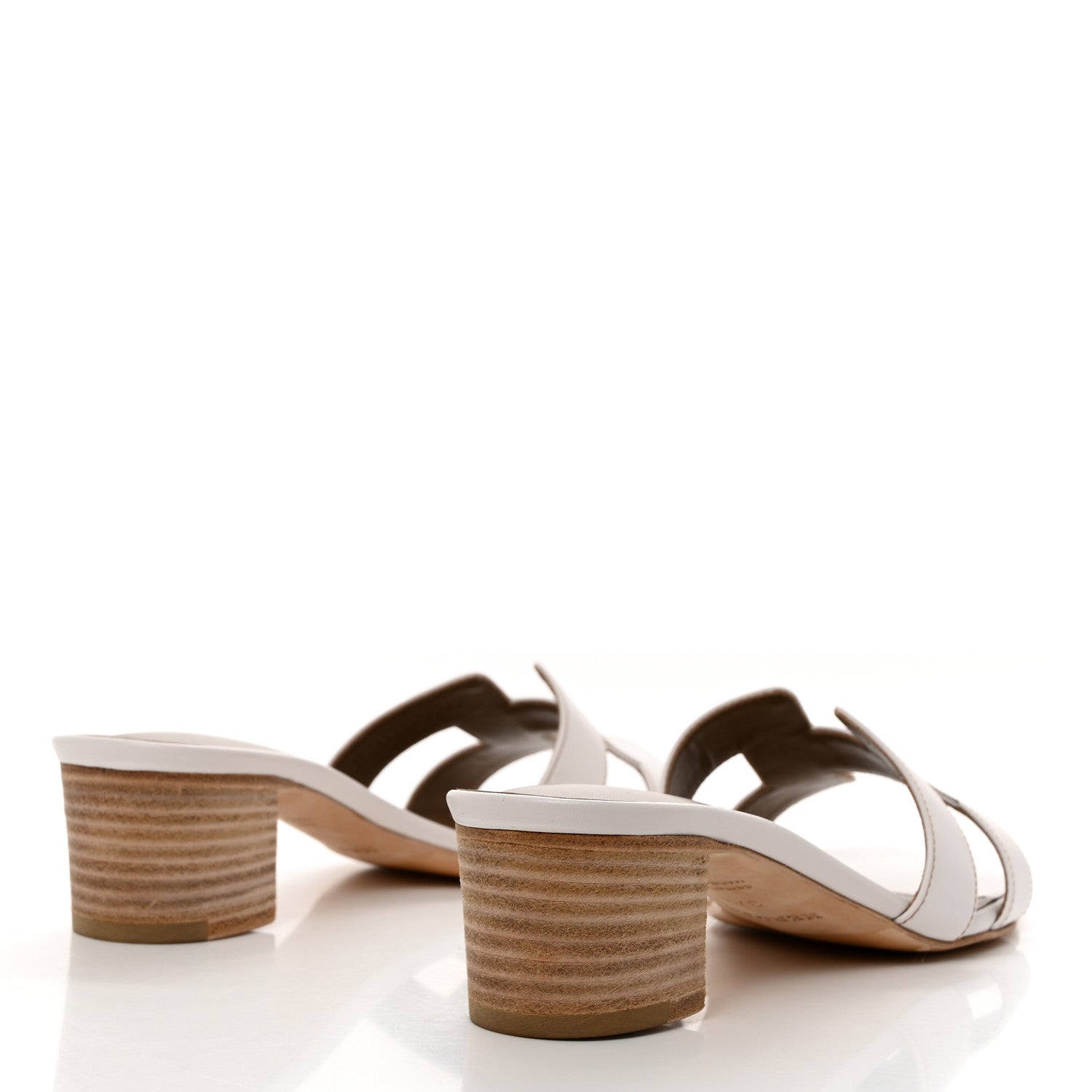 Hermes Calfskin Oasis Sandals 37.5 White 4 of 8